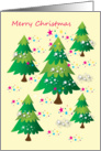 Merry Christmas fir trees card