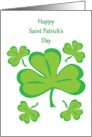 Happy St Patrick’s Day- Shamrocks card