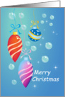 Merry Christmas-baubles and decorations card