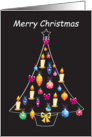 Merry Christmas- Christmas tree and decorations card