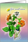 Get well soon wild flowers card