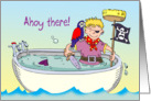Happy Birthday Boy Pirate in Bathtub card