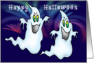 Happy Halloween- two spooky ghosts card