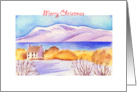 Merry Christmas-Irish cottage on Bantry bay card