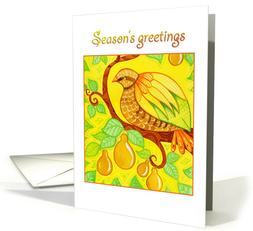 Season's greetings, partridge in a pear tree card (1157836)