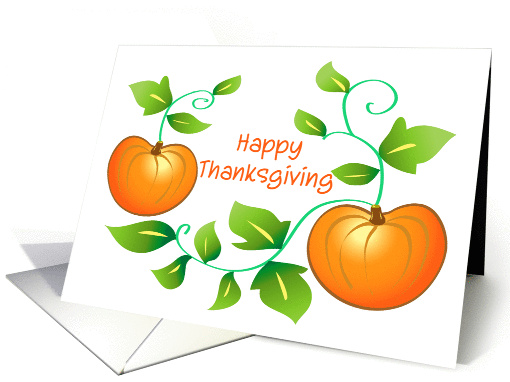 Happy Thanksgiving pumpkins card (1318442)