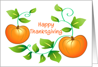 Happy Thanksgiving pumpkins card