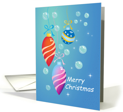 Merry Christmas-baubles and decorations card (1394688)