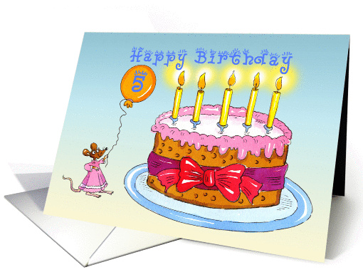 Happy Birthday Five Today card (932743)