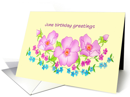 June birthday greetings card (932782)