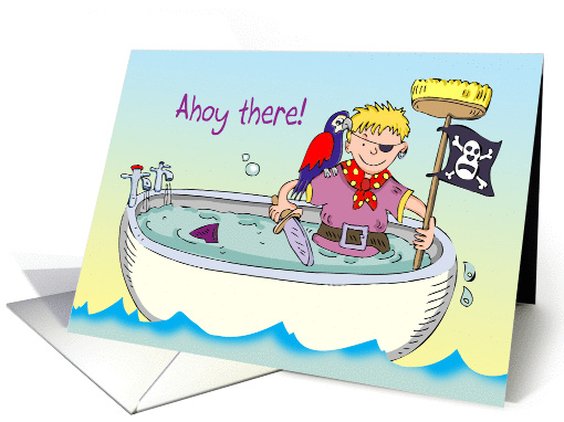 Happy Birthday Boy Pirate in Bathtub card (936553)