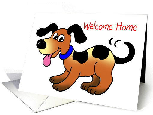 Welcome Home, happy dog card (936555)