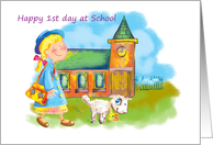 Happy first day at School card