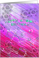 Happy Birthday-Atomic pattern card