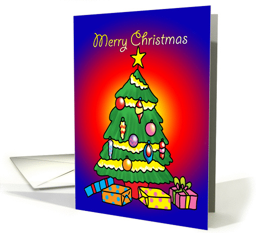 Merry Christmas-Christmas tree and presents card (958999)
