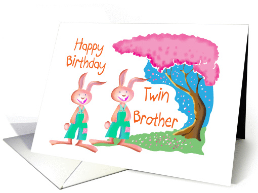 Happy Birthday- Twin Brother card (993541)
