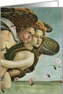 Zephyr and Chloris, detail from The Birth of Venus, c.1485 (tempera on canvas) (detail) by Sandro Botticelli, Fine Art Valentines card
