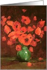 Vase of Flowers (oil on canvas) by Jean Baptiste Berthelemy Binet, Fine Art Valentines card