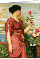 A red, red rose (c 19th Cent.) by John William Godward, Fine Art Valentines card