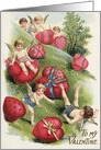 To my Valentine. Victorian card, Fine Art Valentines card