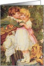 Over the Garden Wall by Frederick Morgan, Fine Art Valentines card