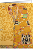 Fulfilment (Stoclet Frieze) c.1905-09 (tempera, w/c) by Gustav Klimt, Fine Art Valentines card