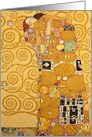 Fulfilment (Stoclet Frieze) c.1905-09 (tempera, w/c) by Gustav Klimt, Fine Art Valentines card