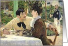 The Garden of Pere Lathuille, 1879 (oil on canvas) by Edouard Manet, Fine Art Valentines card