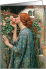 The Soul of the Rose, 1908 (oil on canvas) by John William Waterhouse, Fine Art Valentines card