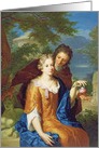 The Young Lovers by Gerard Hoet, Fine Art Blank Note Card