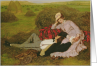The Lovers, 1870 (oil on canvas) by Pal Szinyei Merse, Fine Art Blank Note Card