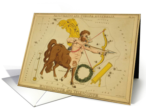 Sagittarius zodiac illustration by Sydney Hall card (1737712)