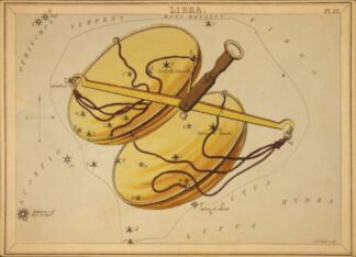 Libra zodiac illustration by Sydney Hall