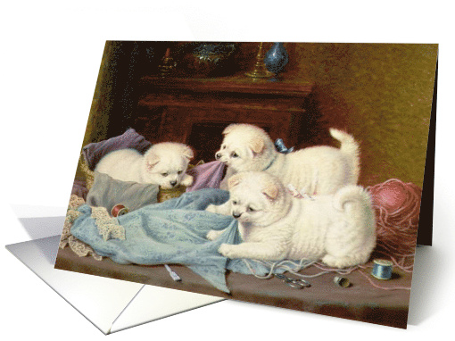 Birthday Cute Puppies Playing card (1737780)