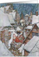 Christmas illustrations, from ’The Night Before Christmas’ by Clement C. Moore, 1931 by Arthur Rackham Fine Art Christmas Happy Holidays card