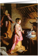 The Adoration of the Child, 1597 by Federico Fiori Barocci Fine Art Christmas Happy Holidays card