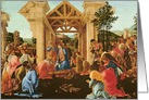 The Adoration of the Magi, c.1478-82 (tempera & oil on panel) by Sandro Botticelli Fine Art Christmas Happy Holidays card