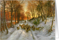 Glowed with Tints of Evening Hours by Joseph Farquharson Fine Art Christmas Happy Holidays card