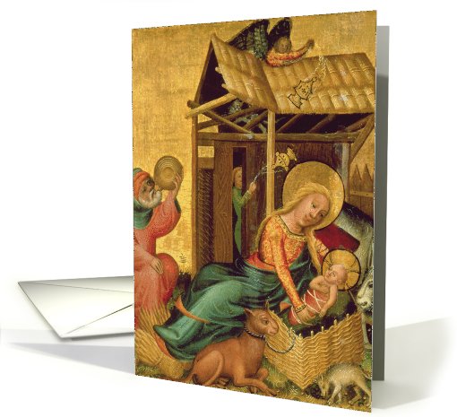 The Nativity, from the Buxtehude Altar, 1400-10 (tempera... (995289)
