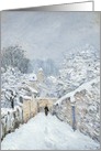 Snow at Louveciennes, 1878 (oil on canvas) by Alfred Sisley Fine Art Christmas Happy Holidays card