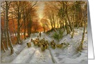 Glowed with Tints of Evening Hours by Joseph Farquharson Fine Art Blank Note Card