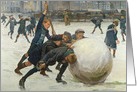 The Giantest Snowball, 1903 by Jean Mayne Fine Art Blank Note Card