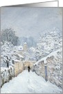 Snow at Louveciennes, 1878 (oil on canvas) by Alfred Sisley Fine Art Blank Note Card