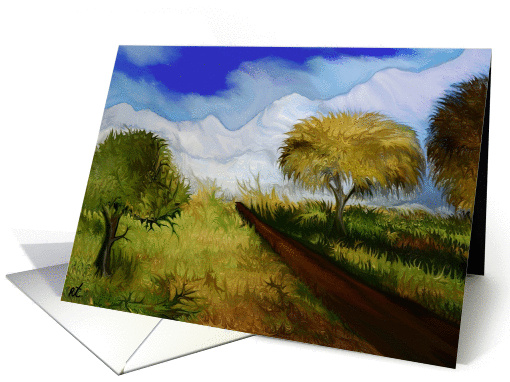 The way to the snowy mountains card (919828)
