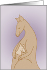 New Baby - Kangaroo Hugs in lavender card