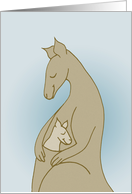 New Baby Boy - Kangaroo Hugs in blue card
