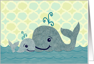 Whale Dad and Baby Father’s Day Card