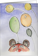 Birthday-Bear and Balloons card