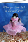 Ballet Dancer - Baby Chick in Pink Dress card