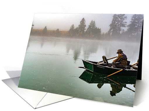 Fisherman Reflection - Flathead River card (1443704)